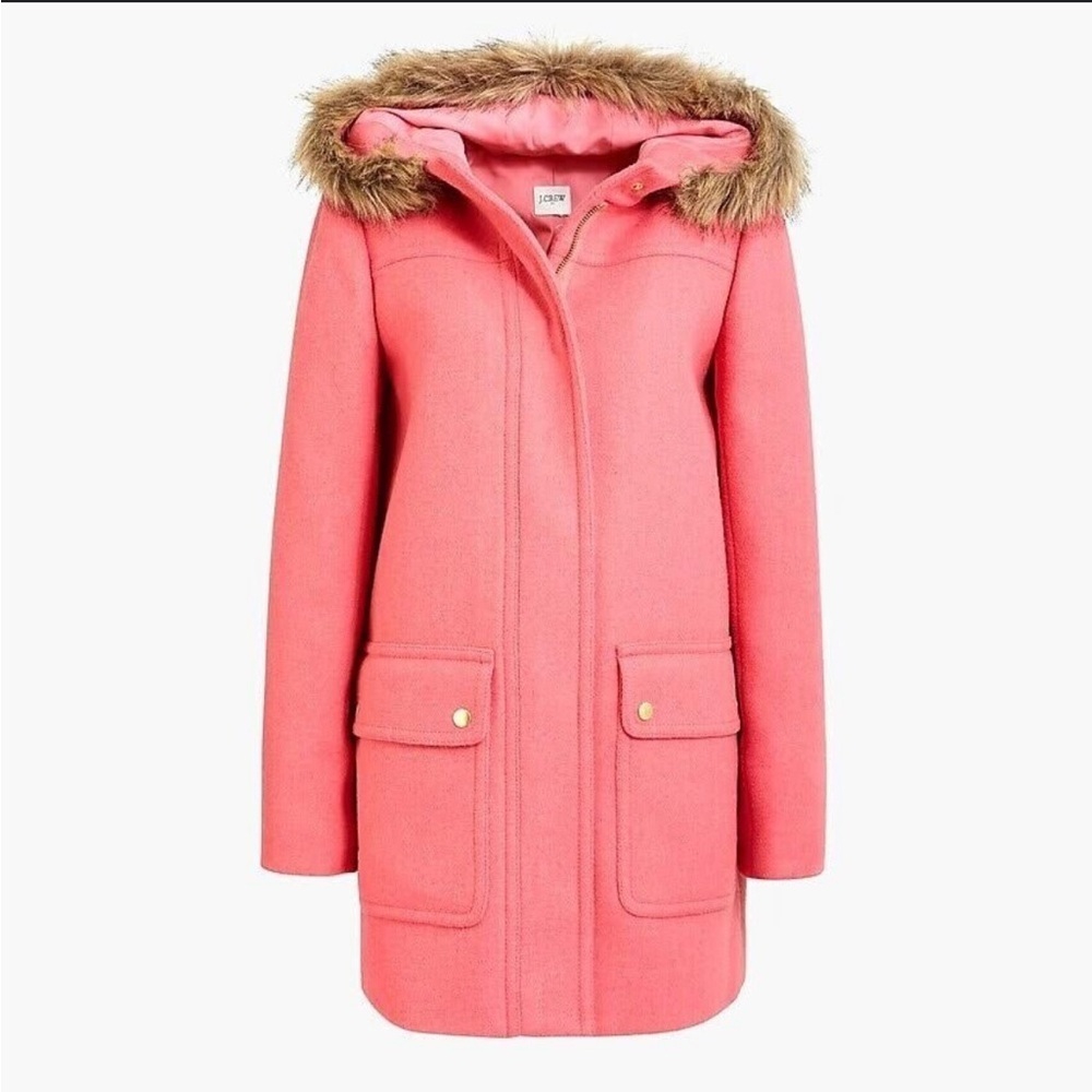 J. Crew Pink Vail Parka Coat